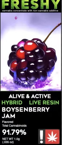 Photograph of product: Flavored Live Resin All-in-one | Boysenberry | 1g