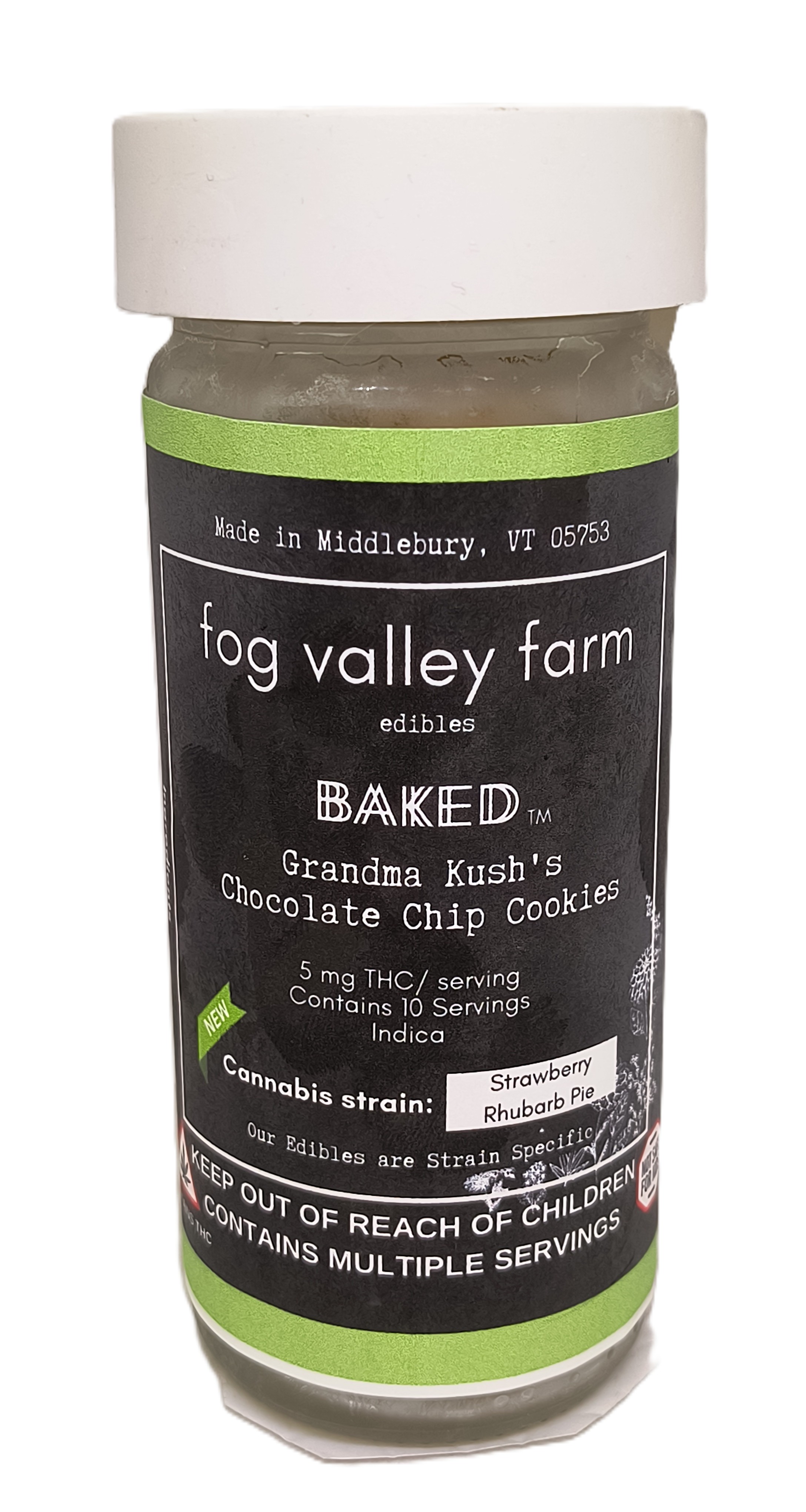 Photograph of product: Grandma Kush's Chocolate Chip Cannabutter Cookies | 50mg TH-oui | Fog Valley