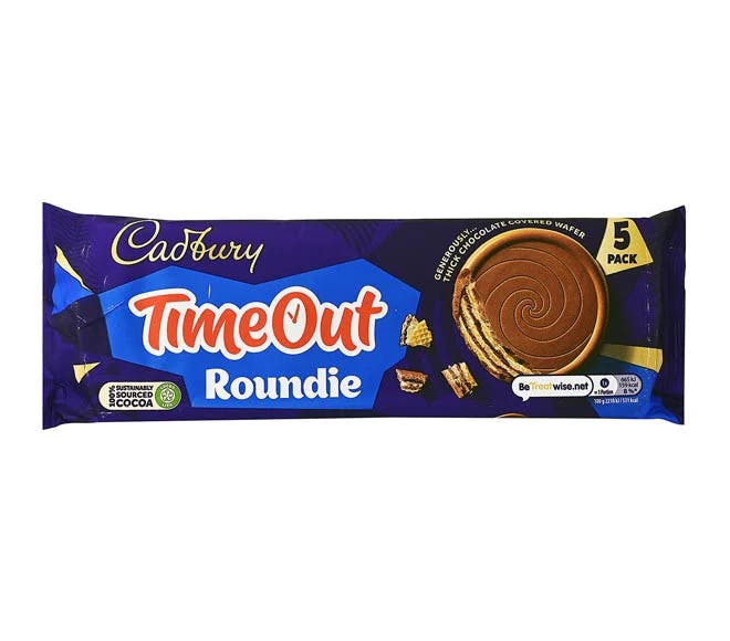 Photograph of product: Convenience Products | - Candy | Cadbury | TimeOut Roundie Biscuits