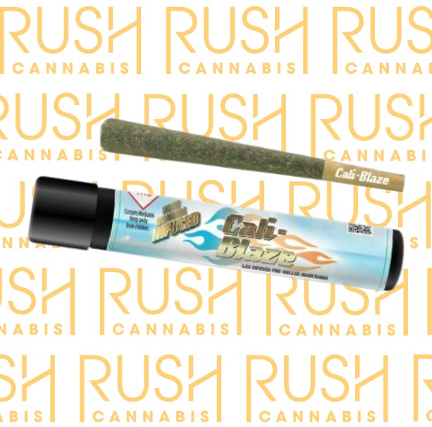 Photograph of product: Cali Blaze Blue Muffin Infused Pre Roll 1.2g