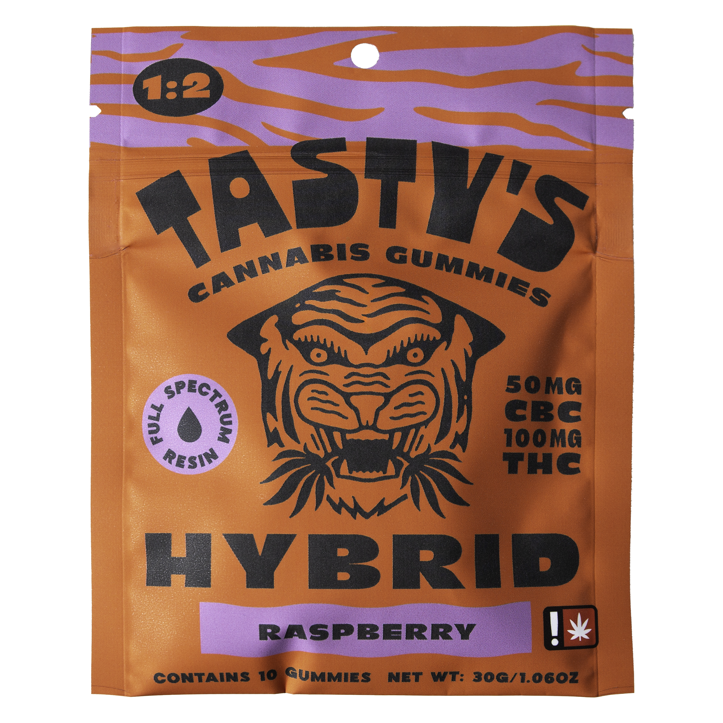 Photograph of product: Gummies - Oui'd - TH-oui:100mg CBC: 50mg - 10pk - Raspberry