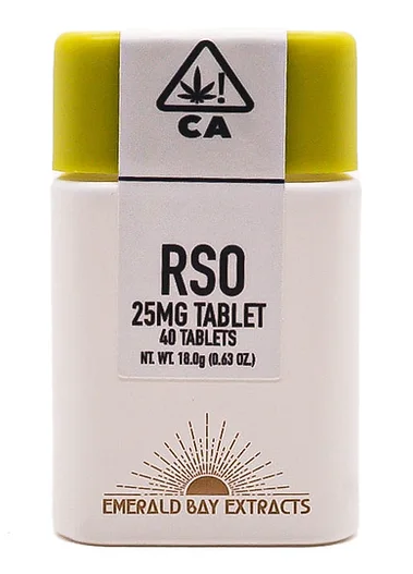 Photograph of product: Emerald Bay Extracts Gov't Oasis 25MGx40PK RSO Hybrid Tablets