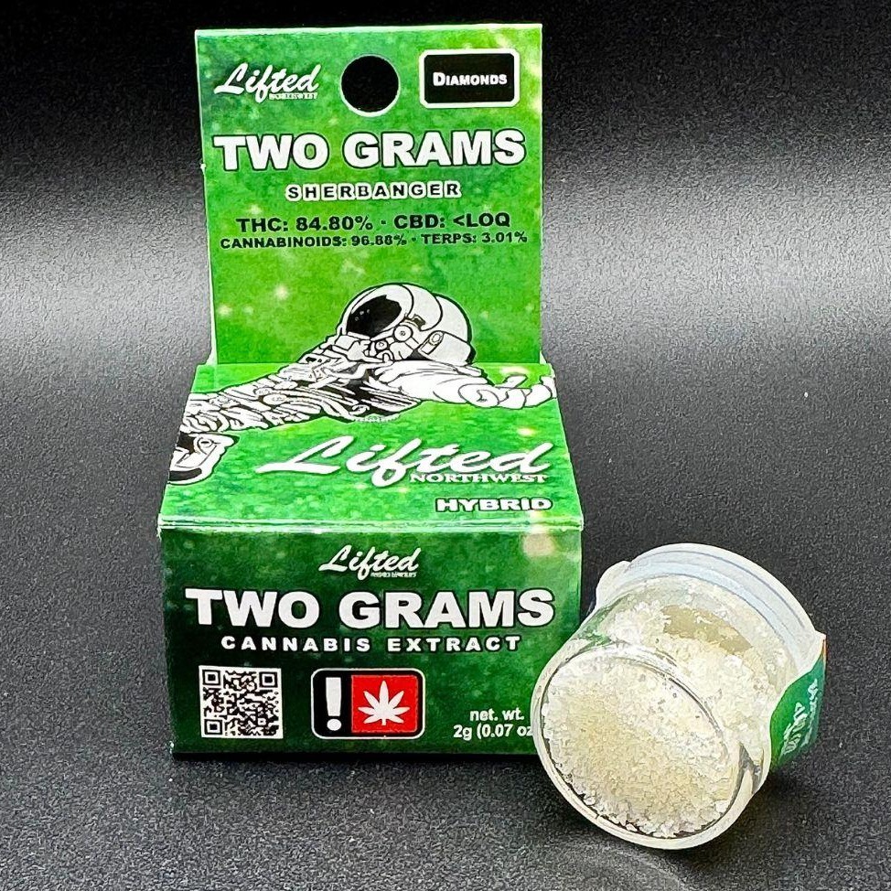 Photograph of product: Lifted > Diamonds 2g > Hybrid > Sherbanger