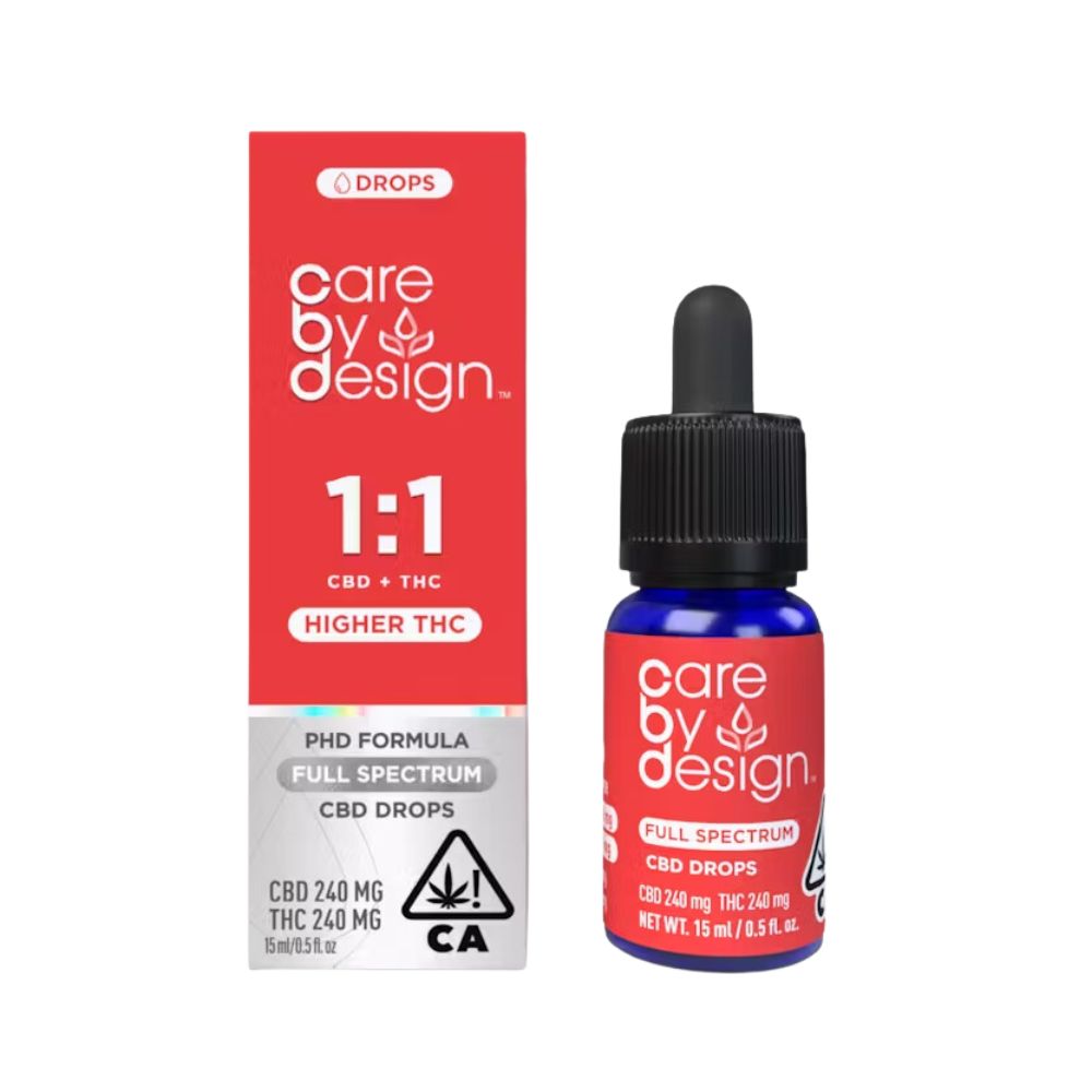 Photograph of product: 1:1 CBD + TH-oui FULL SPECTRUM DROPS 15ML - CARE BY DESIGN