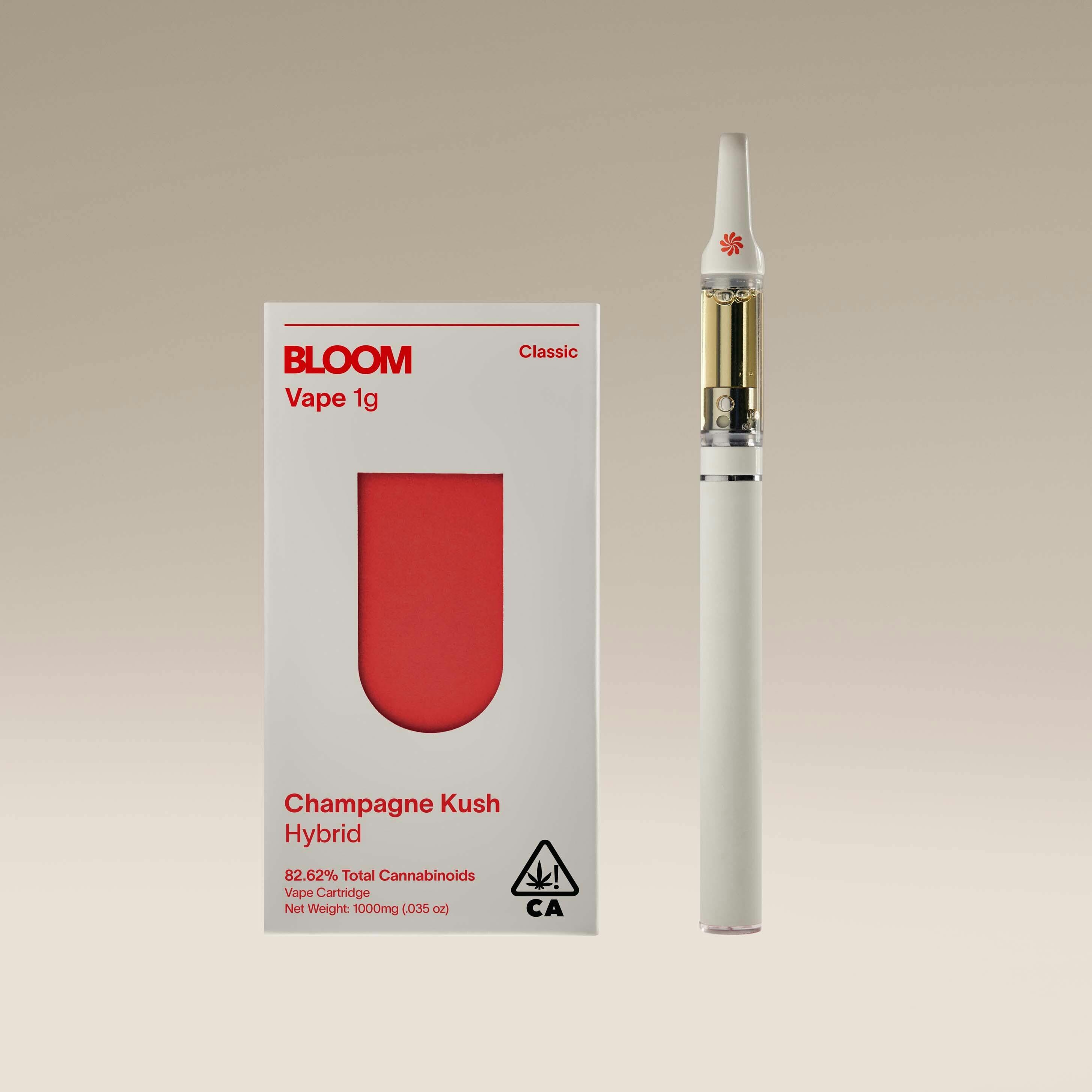 Photograph of product: Bloom - Champagne Kush - Vape Cart - 1.0g