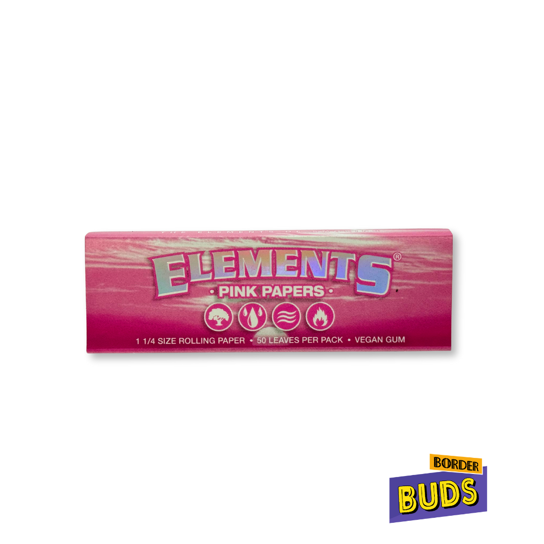 Photograph of product: 1 1/4" | Element | Pink | Rolling Papers