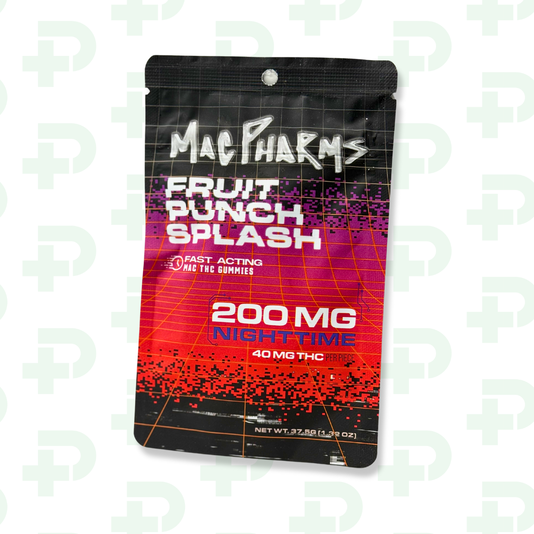 Photograph of product: Mac Pharms 200mg Gummies - Fruit Punch Splash