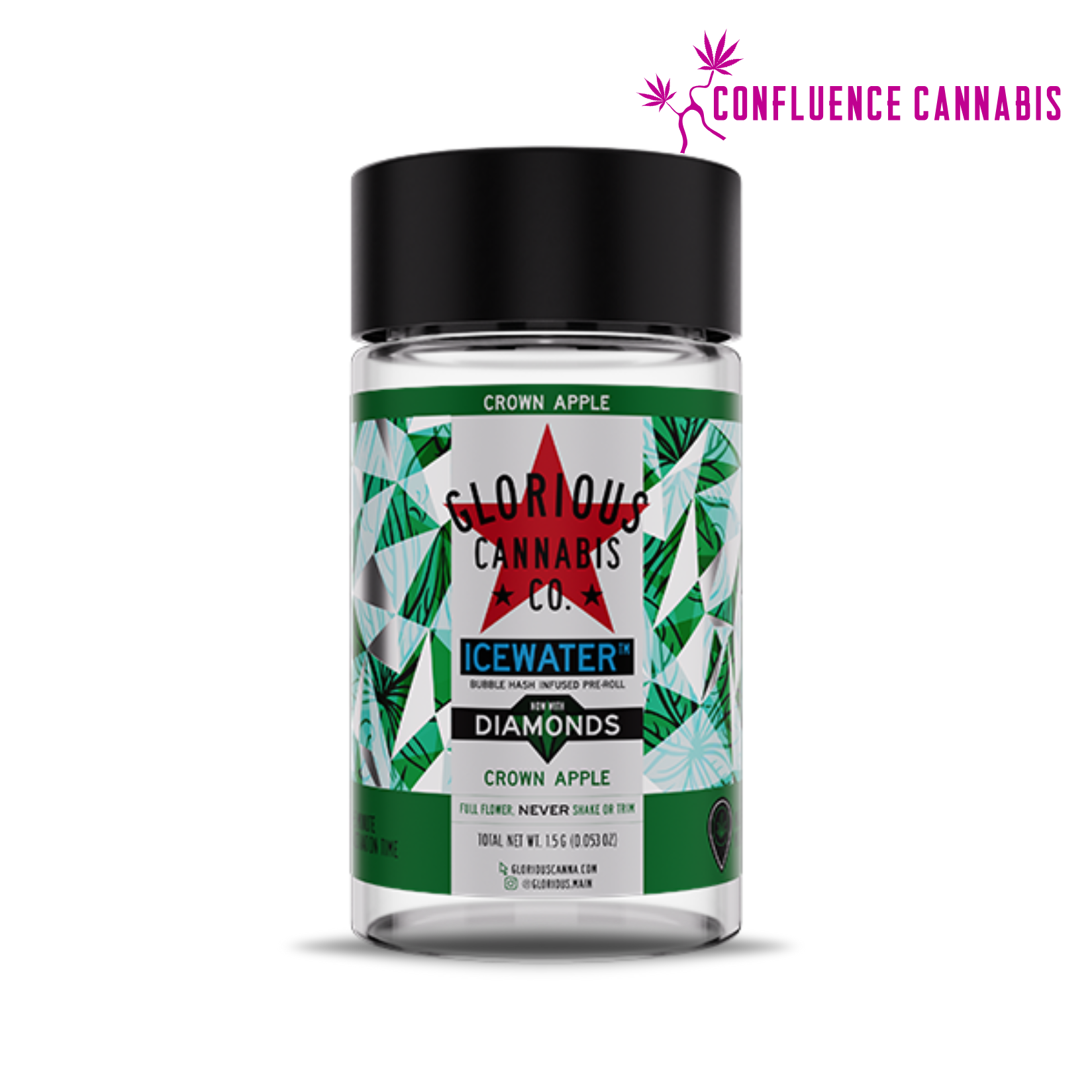 Photograph of product: Crown Apple Diamond & Bubble au chocolat (Infused) PREROLL 3 Pack
