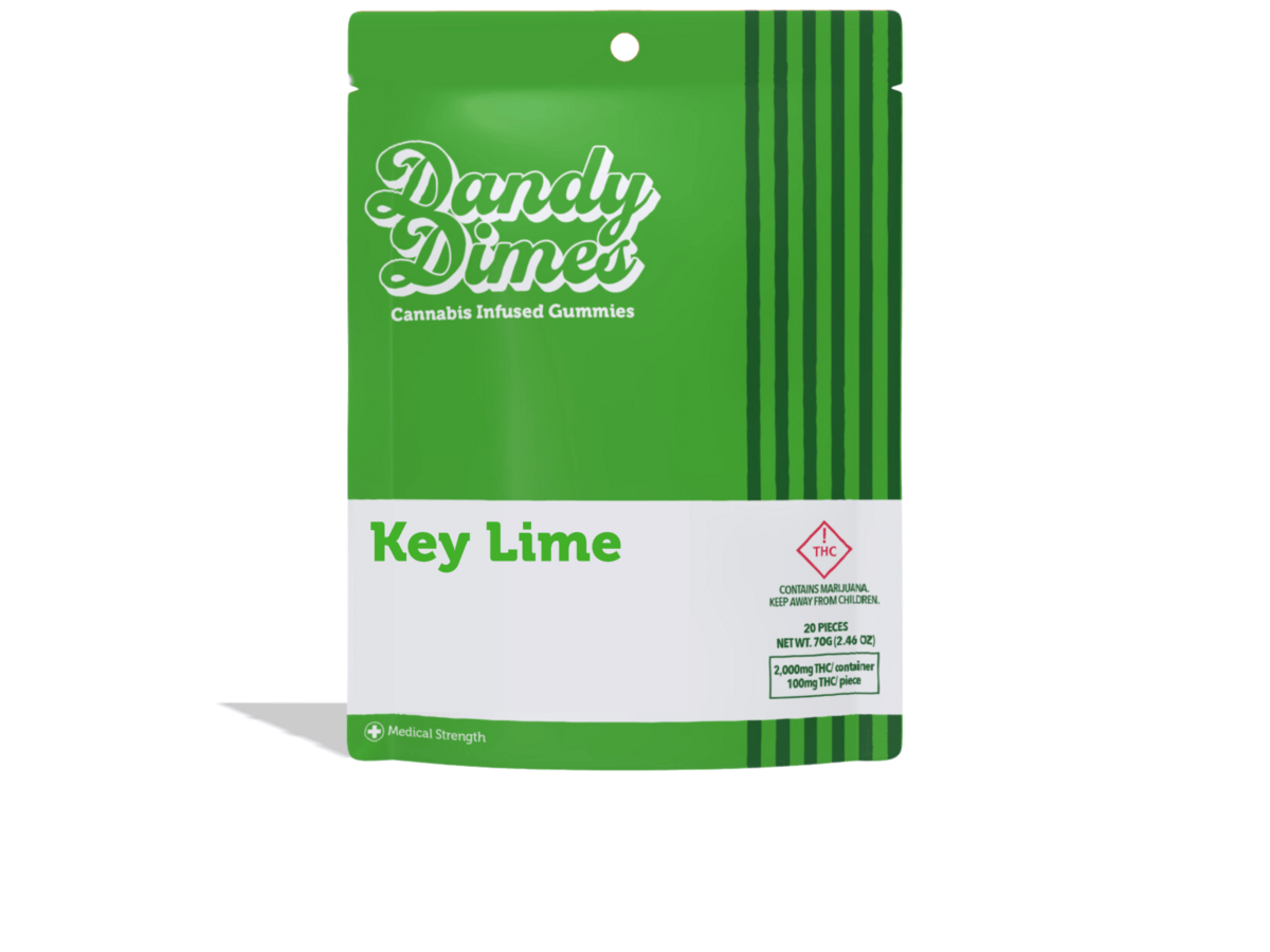 Photograph of product: Dandy Dimes Key Lime Gummies - 2000mg (S)