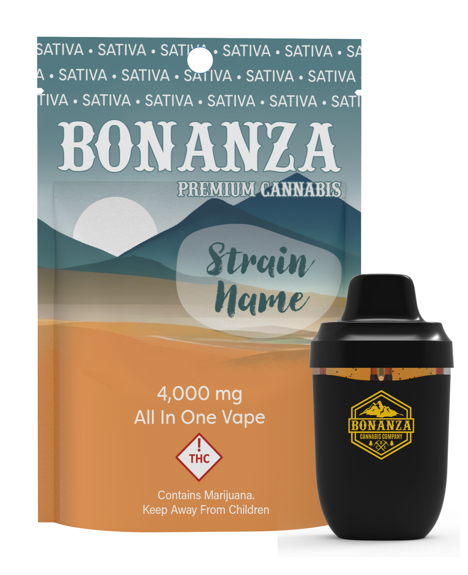 Photograph of product: Bonanza A.I.O. Cartridge Super Lemon Haze