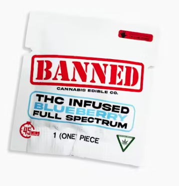Photograph of product: BANNED CO Blueberry Single Gummy 200mg
