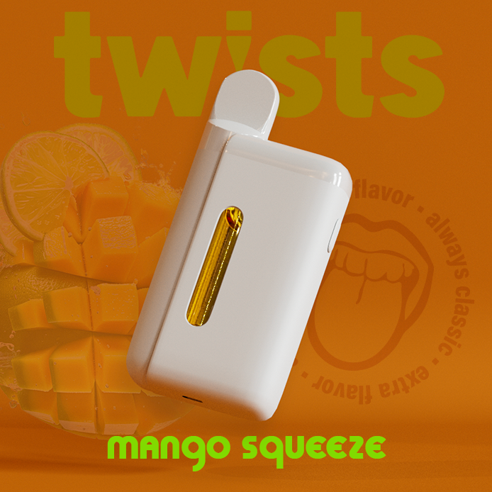Photograph of product: Oil Twist Tanker - Mango Squeeze - Disposable - 4000mg