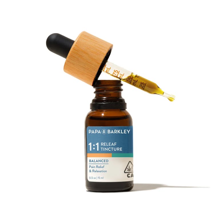 Photograph of product: 1:1 CBD/TH-ouiA TINCTURE - 15ML - PAPA & BARKLEY