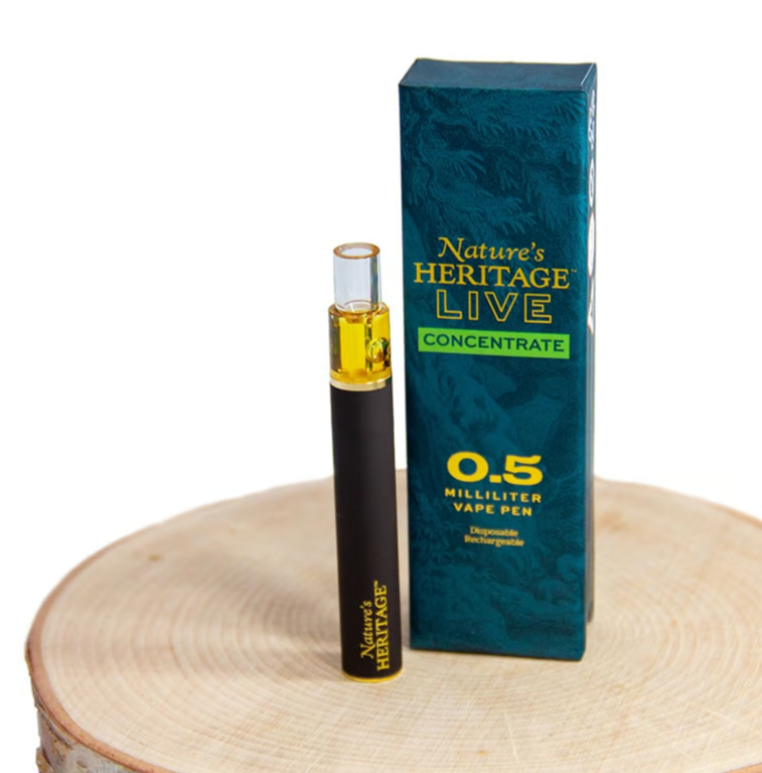 Photograph of product: Nature's Heritage Chocolatina (H) Live Resin Disposable Vape .5g