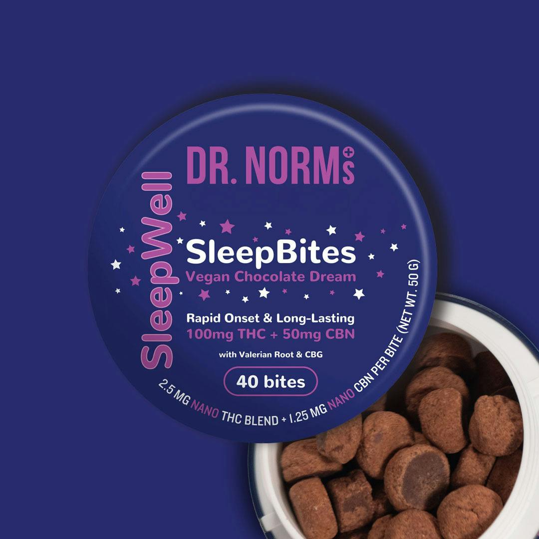 Photograph of product: Dr. Norm's | Brownie Bites 100mg (2:1) | Sleep CBN