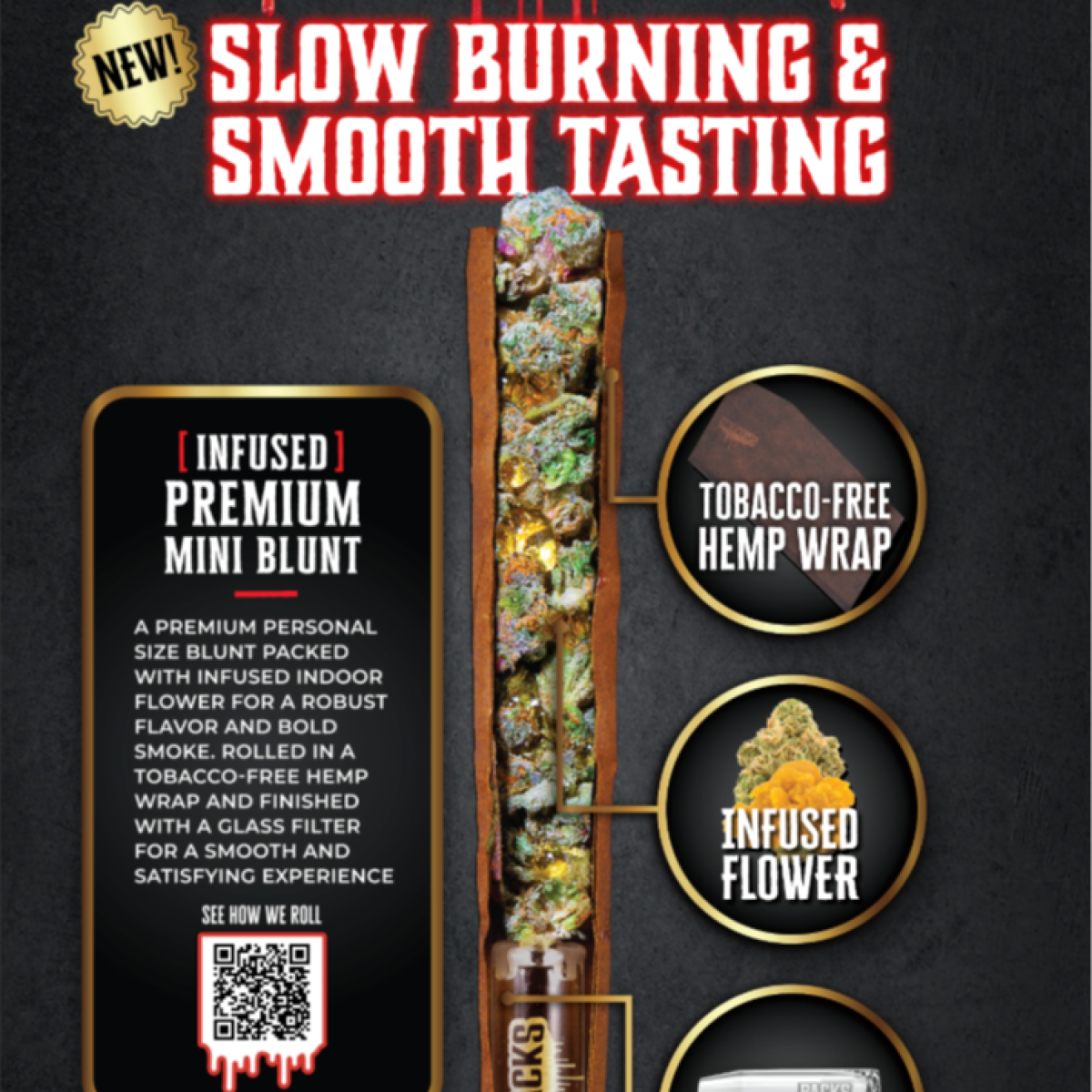 Photograph of product: Packarillos | GMO Cookies | Live Resin Infused | Blunt | 1g