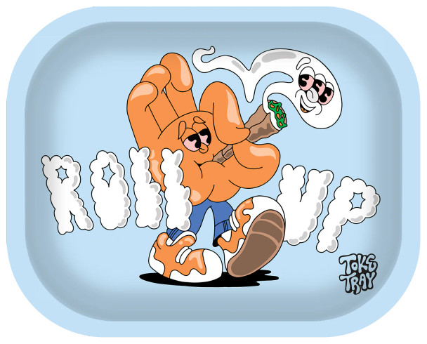 Photograph of product: Toke Tray "HighHand" Metal Rolling Tray 5" x 7"