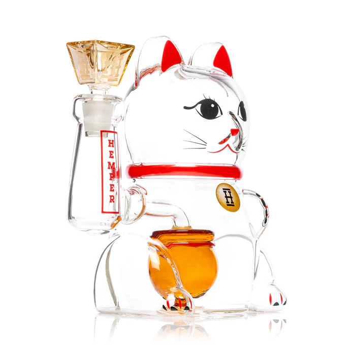 Photograph of product: HEMPER - Lucky Cat XL Bong 7"