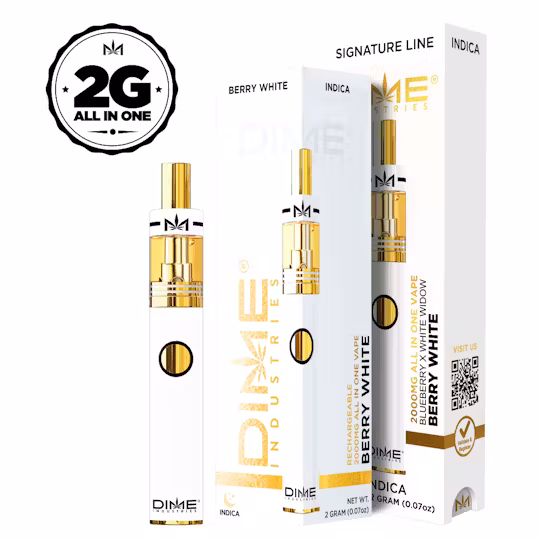 Photograph of product: Dime Disposable Vape 2g Berry White