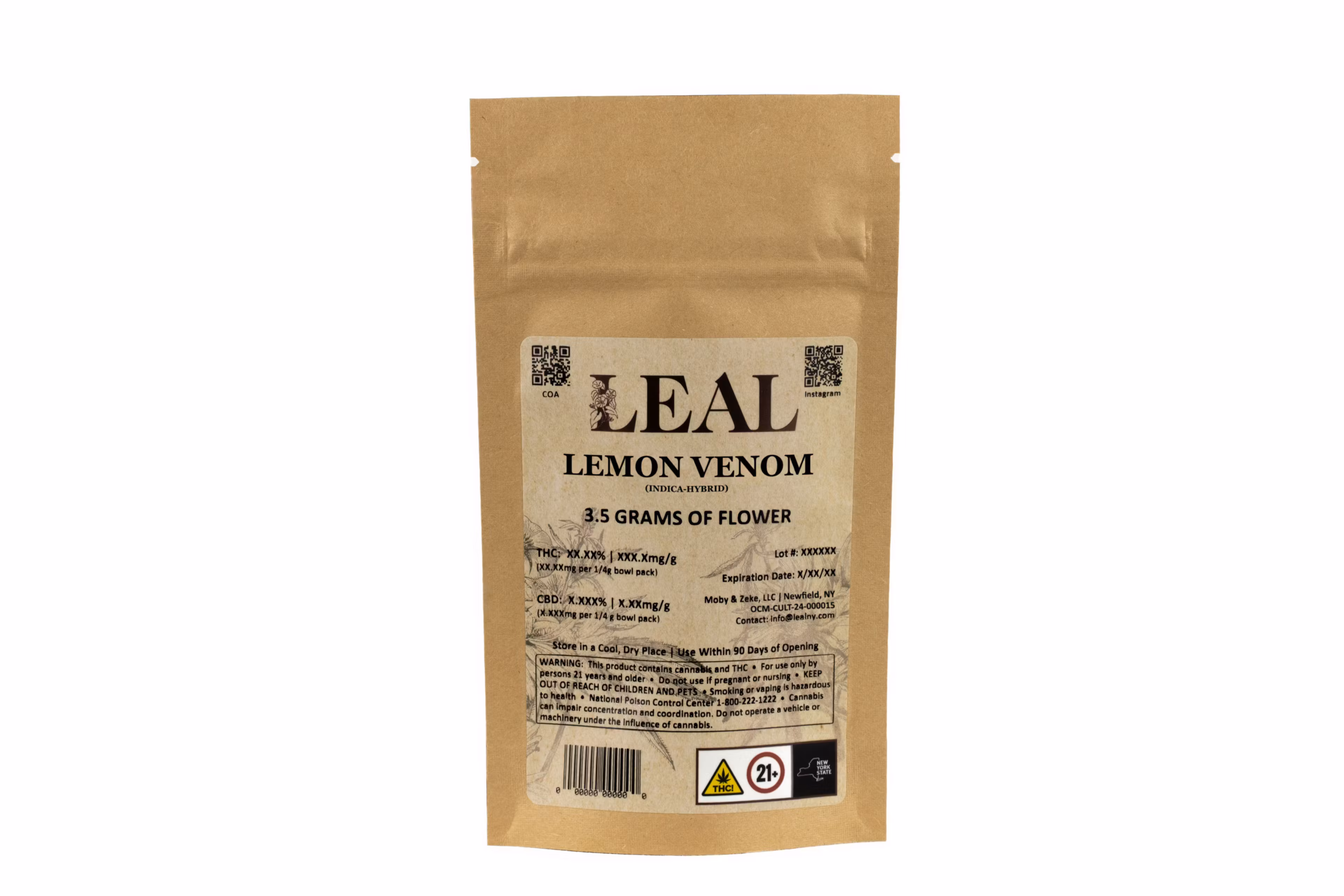 Photograph of product: Leal - Lemon Venom - Flower - 3.5g