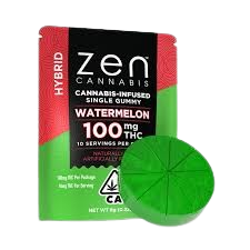 Photograph of product: Zen Oui'd | Hybrid Watermelon Single Gummy | 100mg