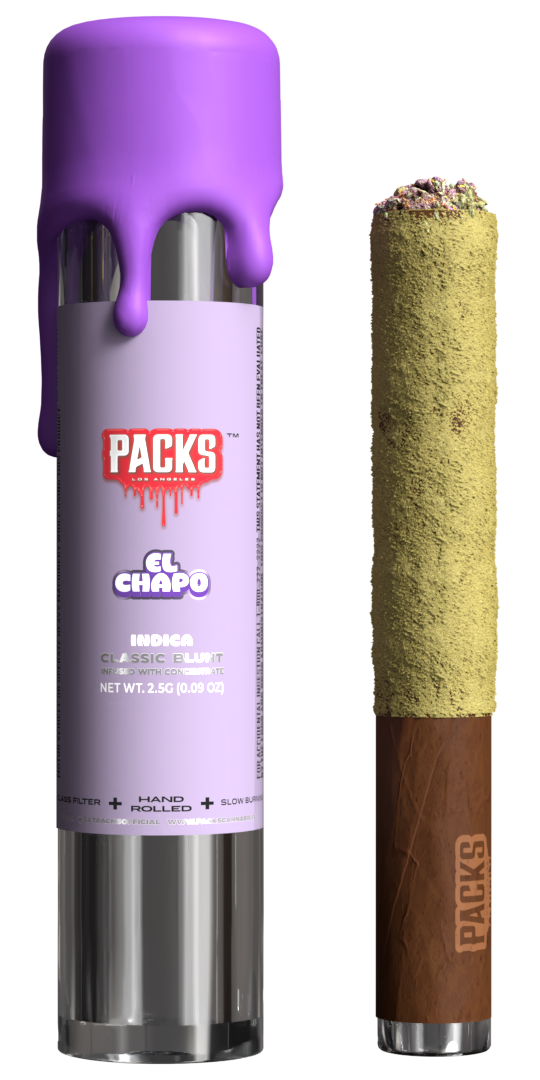 Photograph of product: Packs | El Chapo | Infused Pre-Rolled Blunt | 2.5g