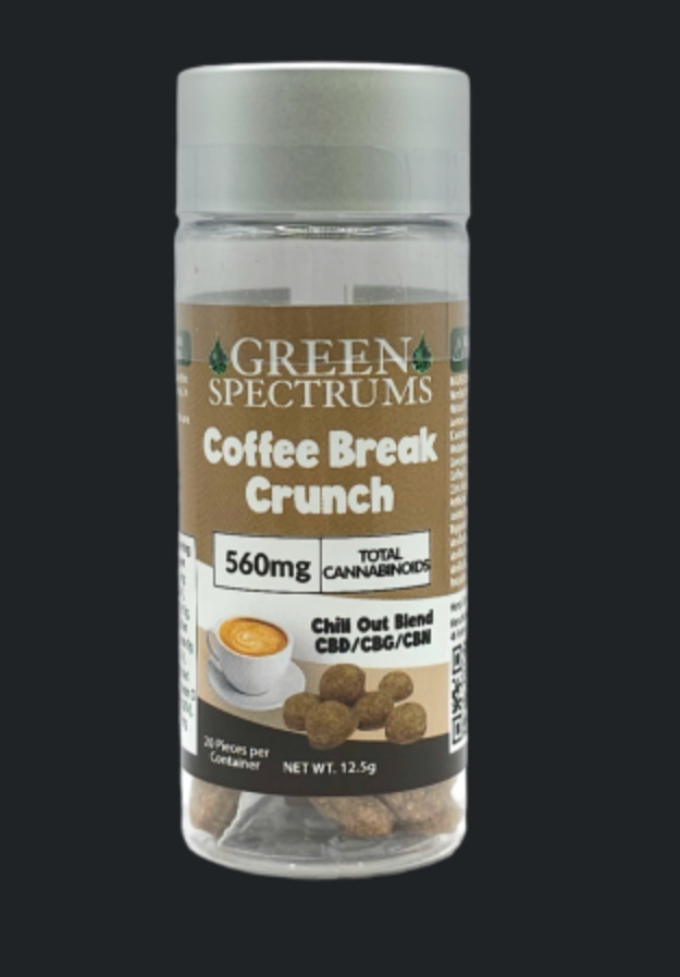 Photograph of product: Coffee Break Crunch Chill Out Blend | CBG/CBN/CBD Chews