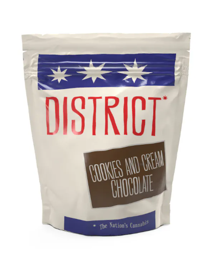 Photograph of product: District Oui'd | White Chocolate Cookies & Cream | 10 Pack | 50mg (NEW)