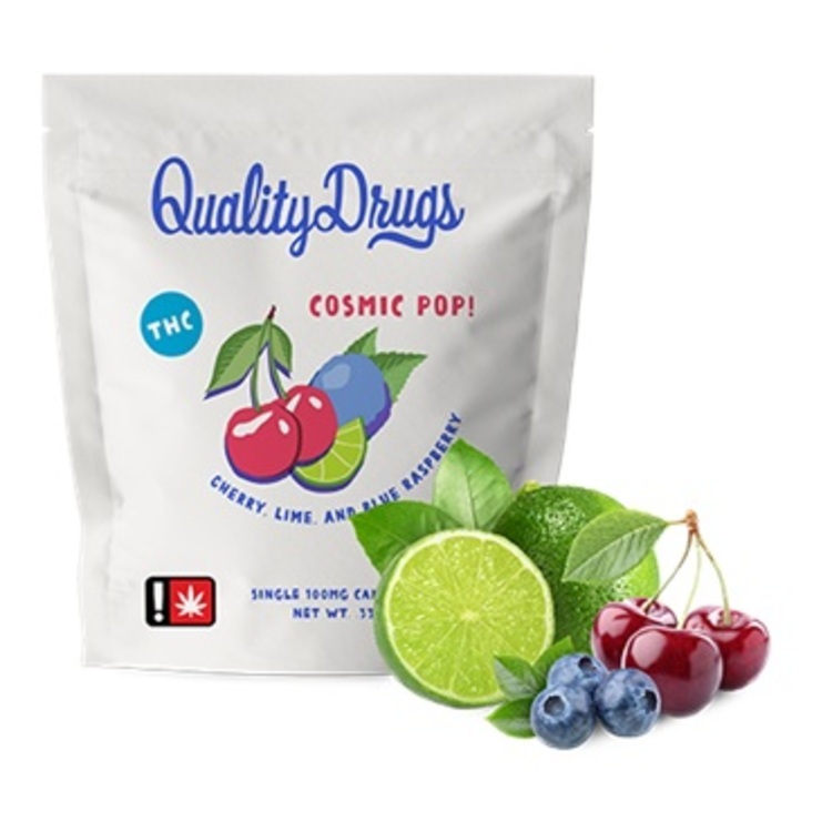Photograph of product: Cosmic Pop - 100mg TH-oui Single Gummy - Quality Drugs