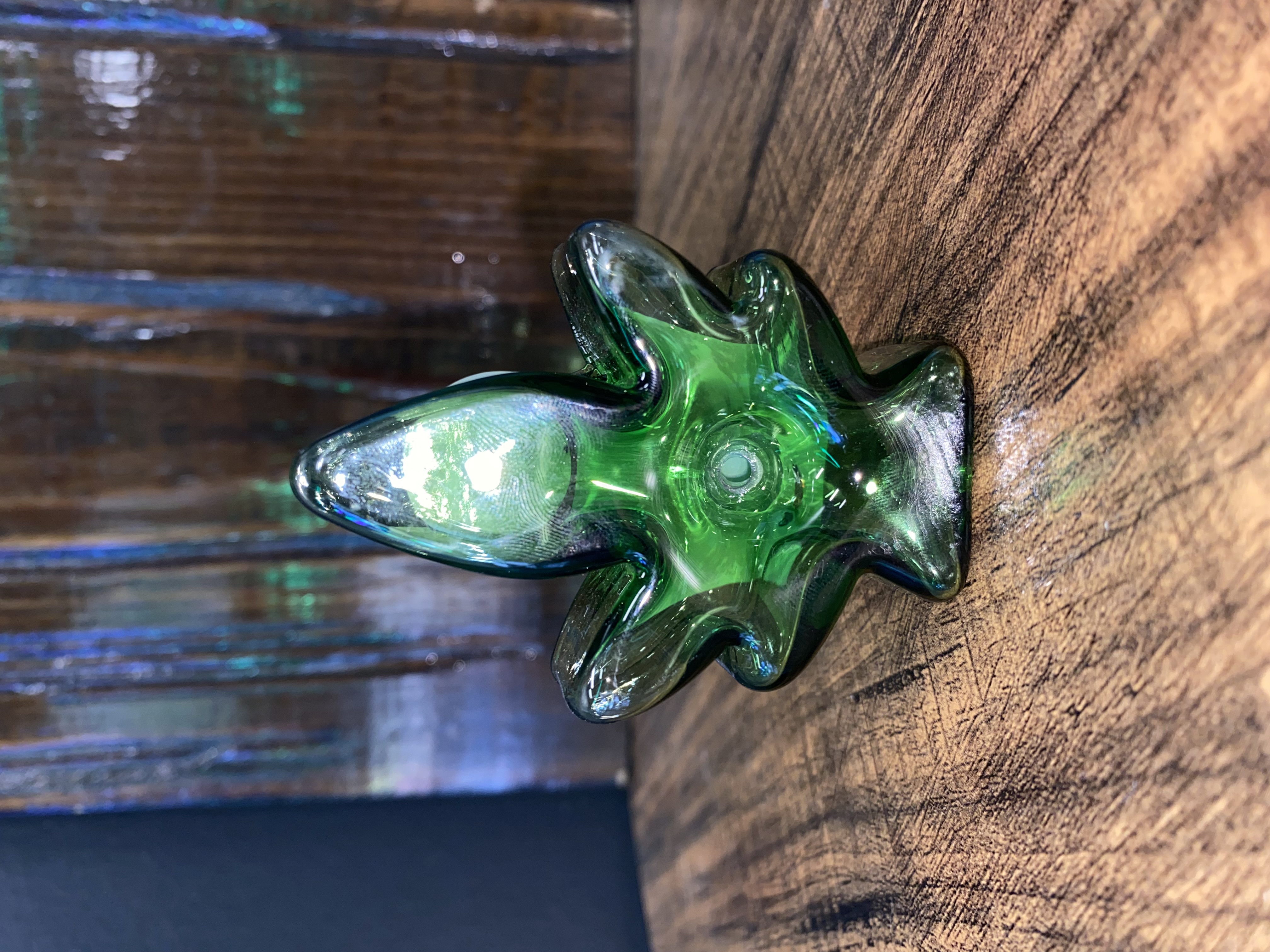 Photograph of product: Hemp Leaf Glass Pipe | 3"