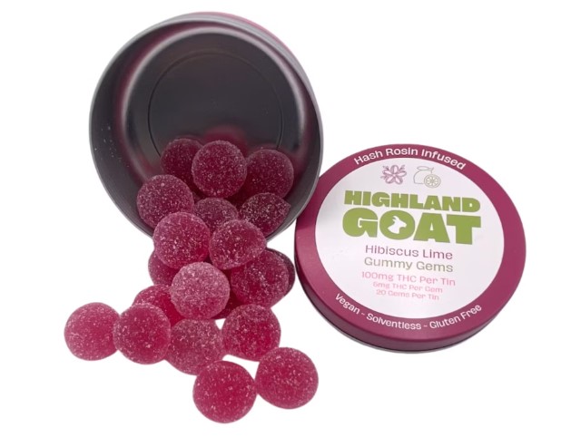 Photograph of product: Gummy Gems | Hibiscus Lime | au chocolat Rosin Infused | 100mg