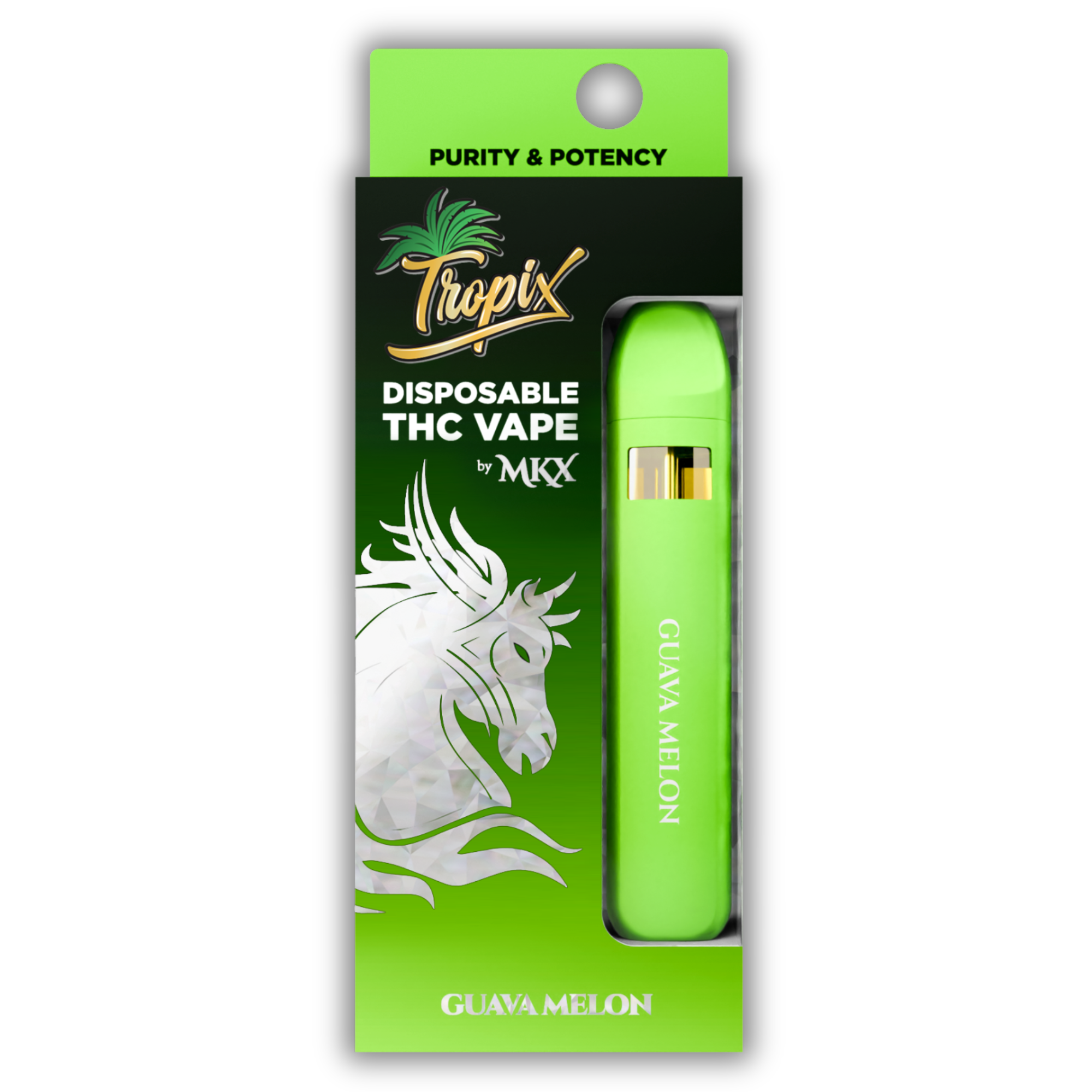Photograph of product: MKX | TropiX Disposable Vape | Guava Melon | 1g