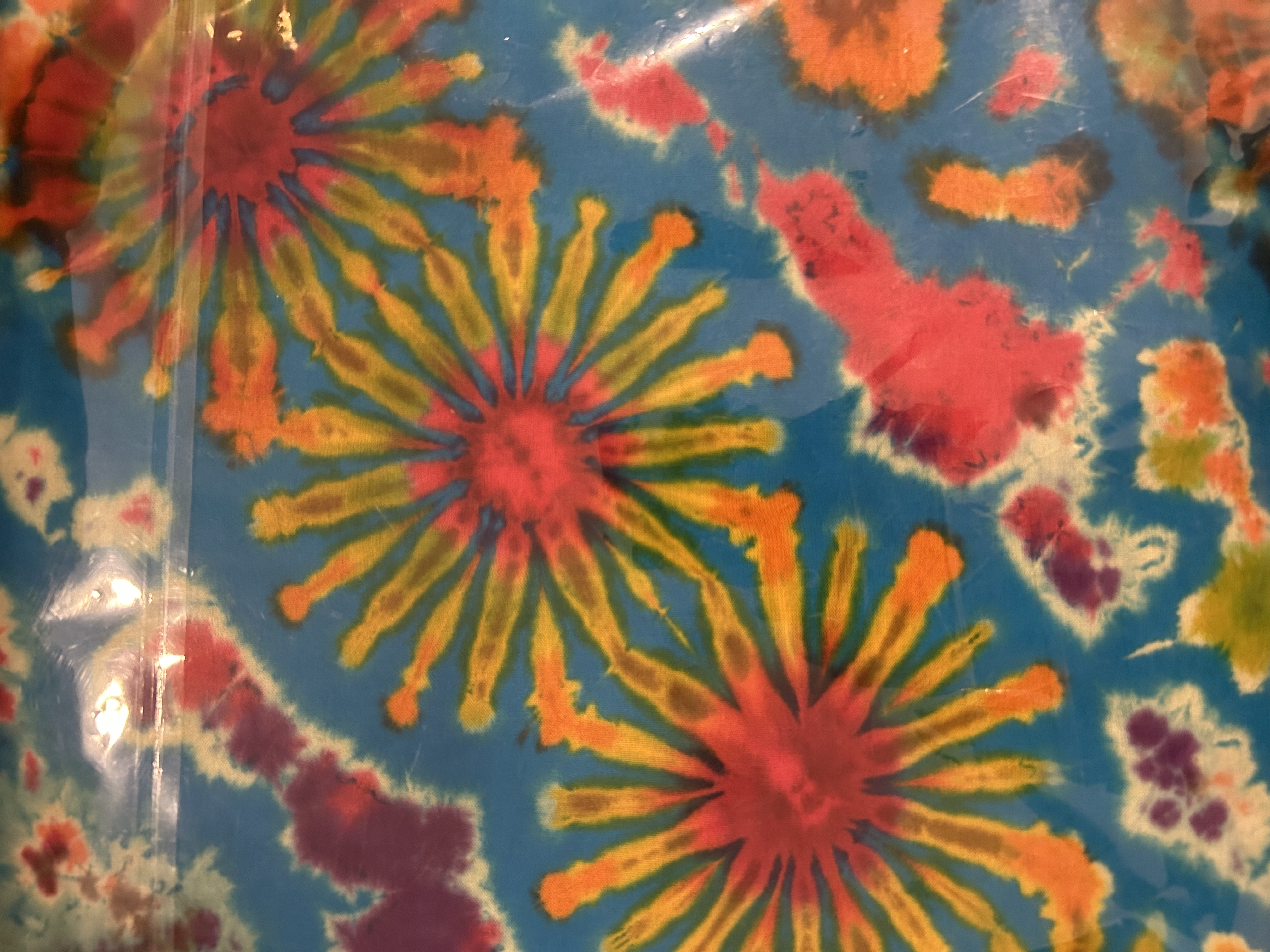 Photograph of product: Psychedelic Tie-Dye Tapestry - Tropical Blue