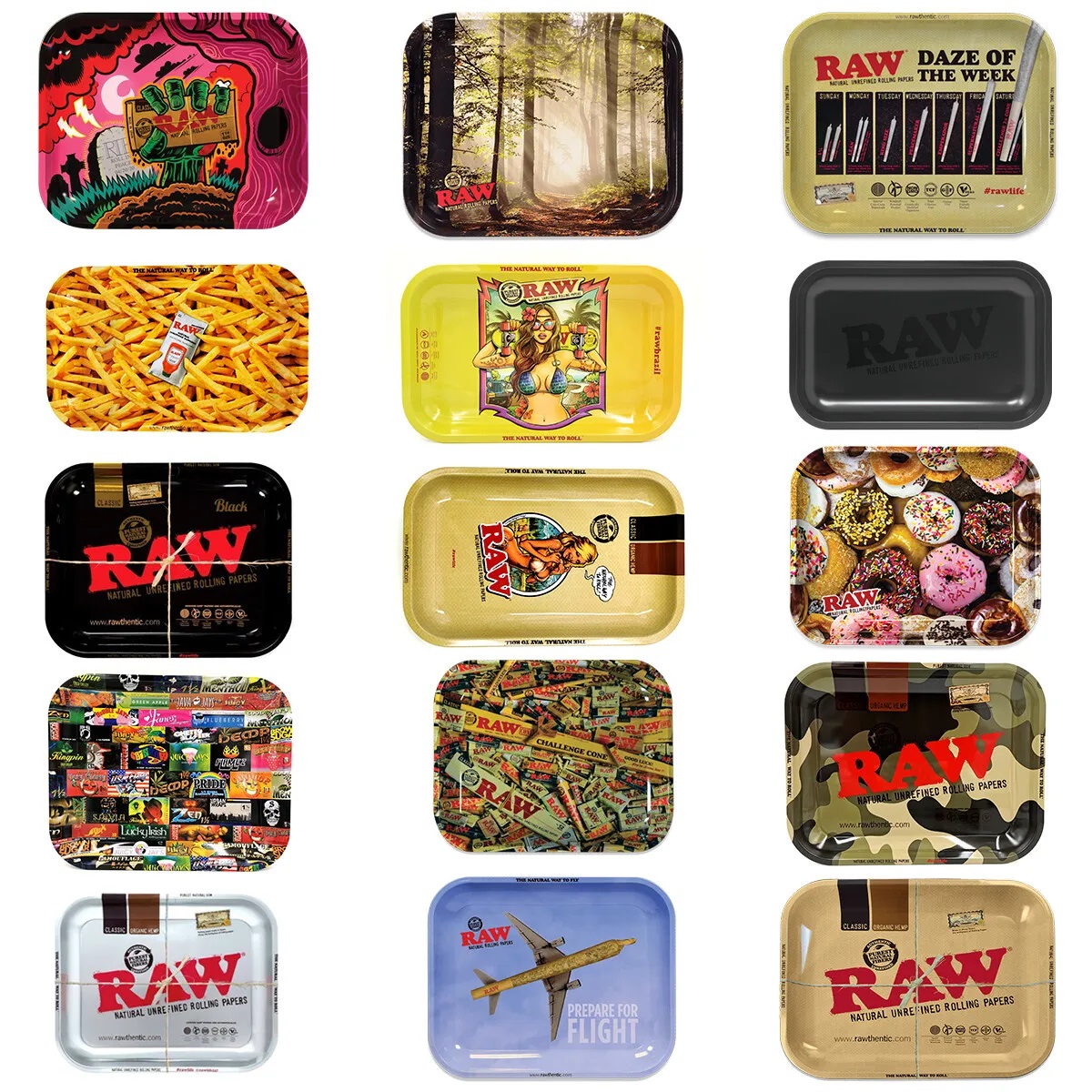 Photograph of product: Raw | Large Metal Rolling Tray $25