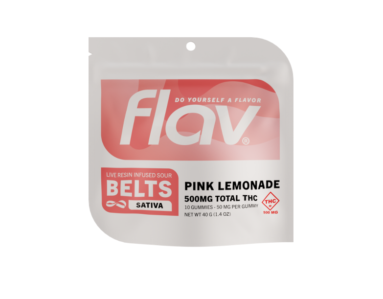 Photograph of product: 500mg Live Resin Gummies | Pink Lemonade Belts