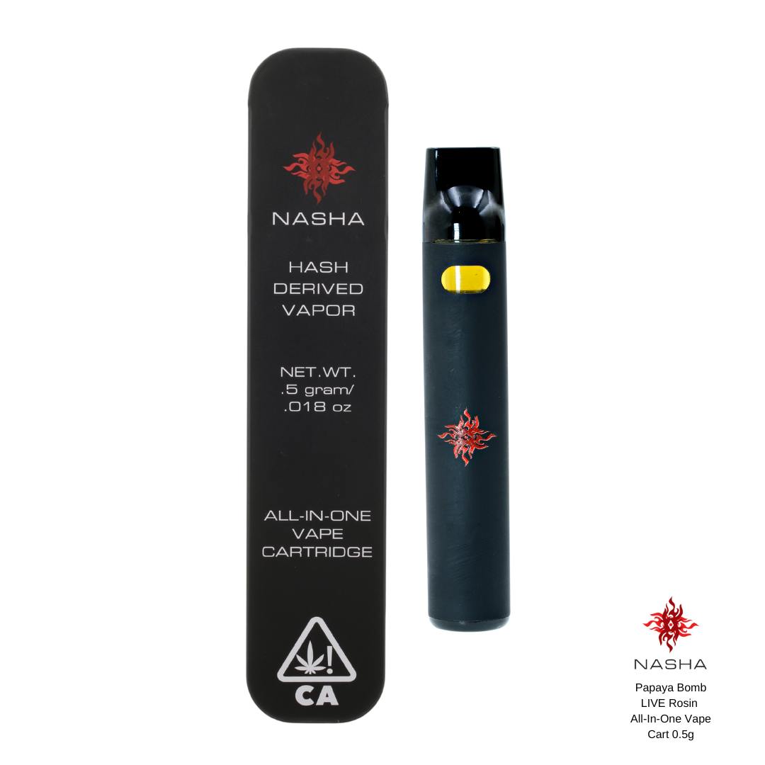 Photograph of product: Papaya Bomb Live Rosin All-In-One Vape 0.5 g