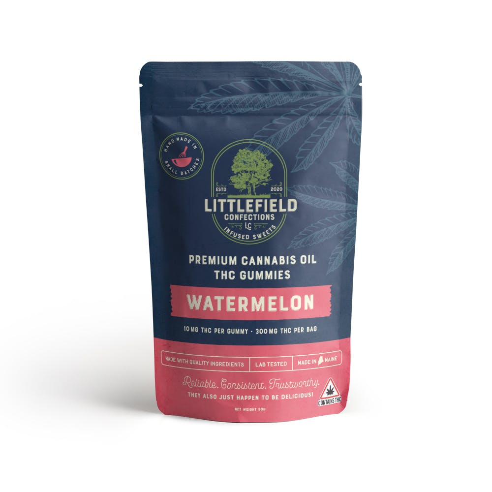 Photograph of product: Littlefield Confections TH-oui Gummies Watermelon 300 MG