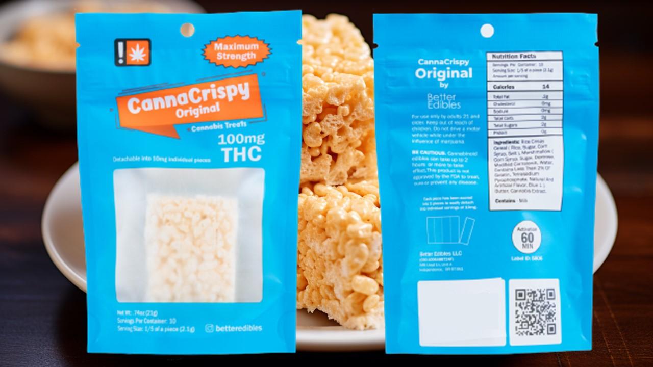 Photograph of product: CannaCrispy | 100MG | Original Rice Crispy Treat (Oui'd)