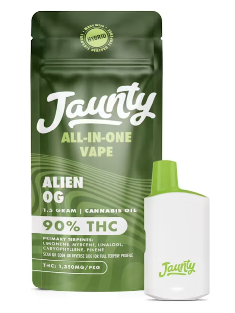 Photograph of product: Jaunty | Alien OG | 1.5g AIO