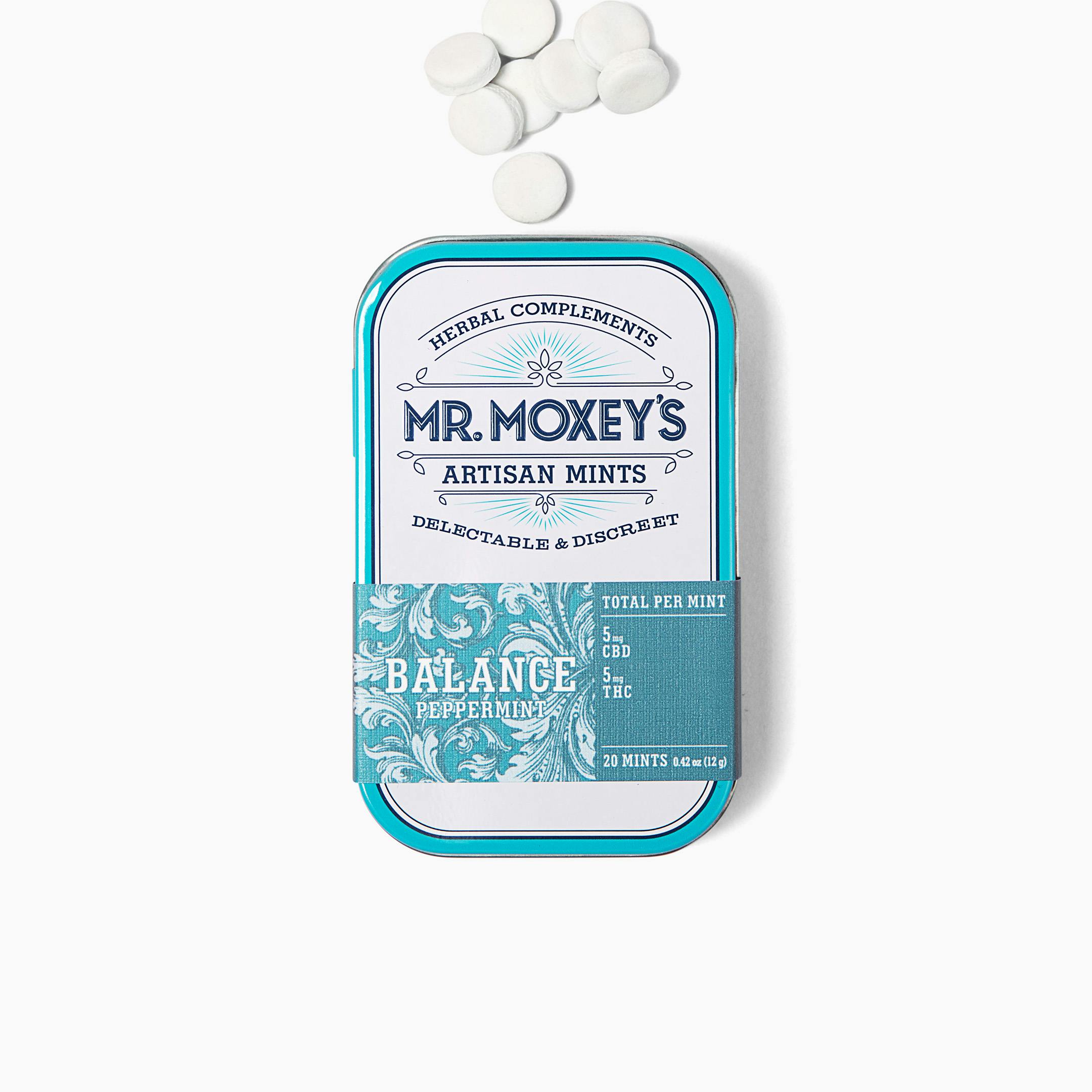 Photograph of product: Balance Peppermint | Mints | TH-oui:CBD 1:1 | 20pk | 100mg