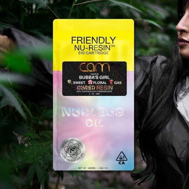 Photograph of product: Bubba's Girl | Friendly Brand x CAM | 1g Cured Resin Cartridge - 