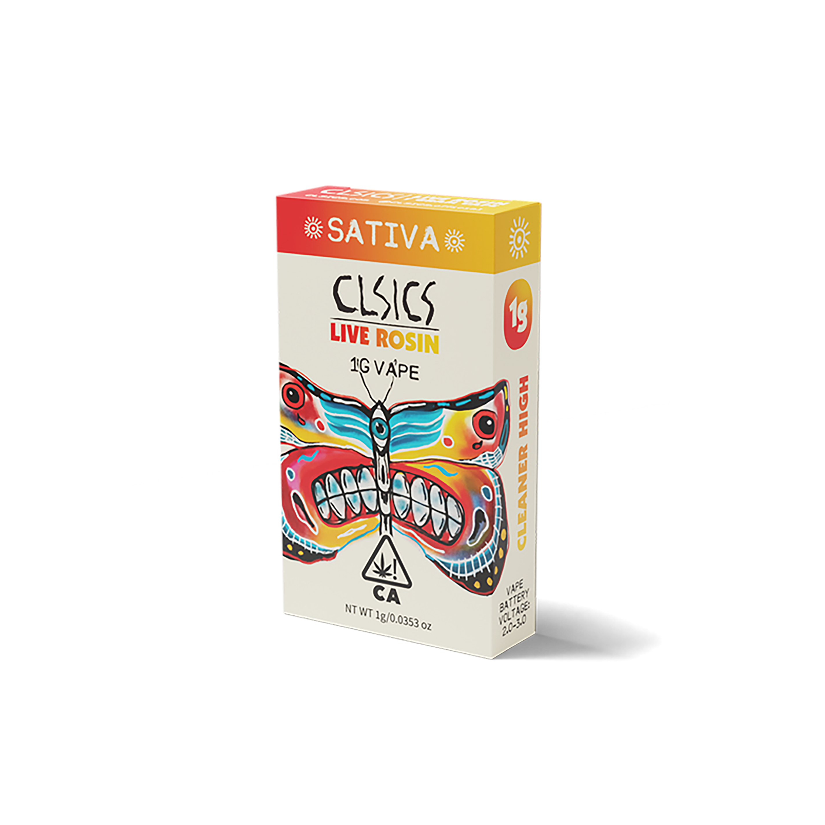 Photograph of product: Clockwork Strain - 1g Live Rosin Cartridge | CLSICS