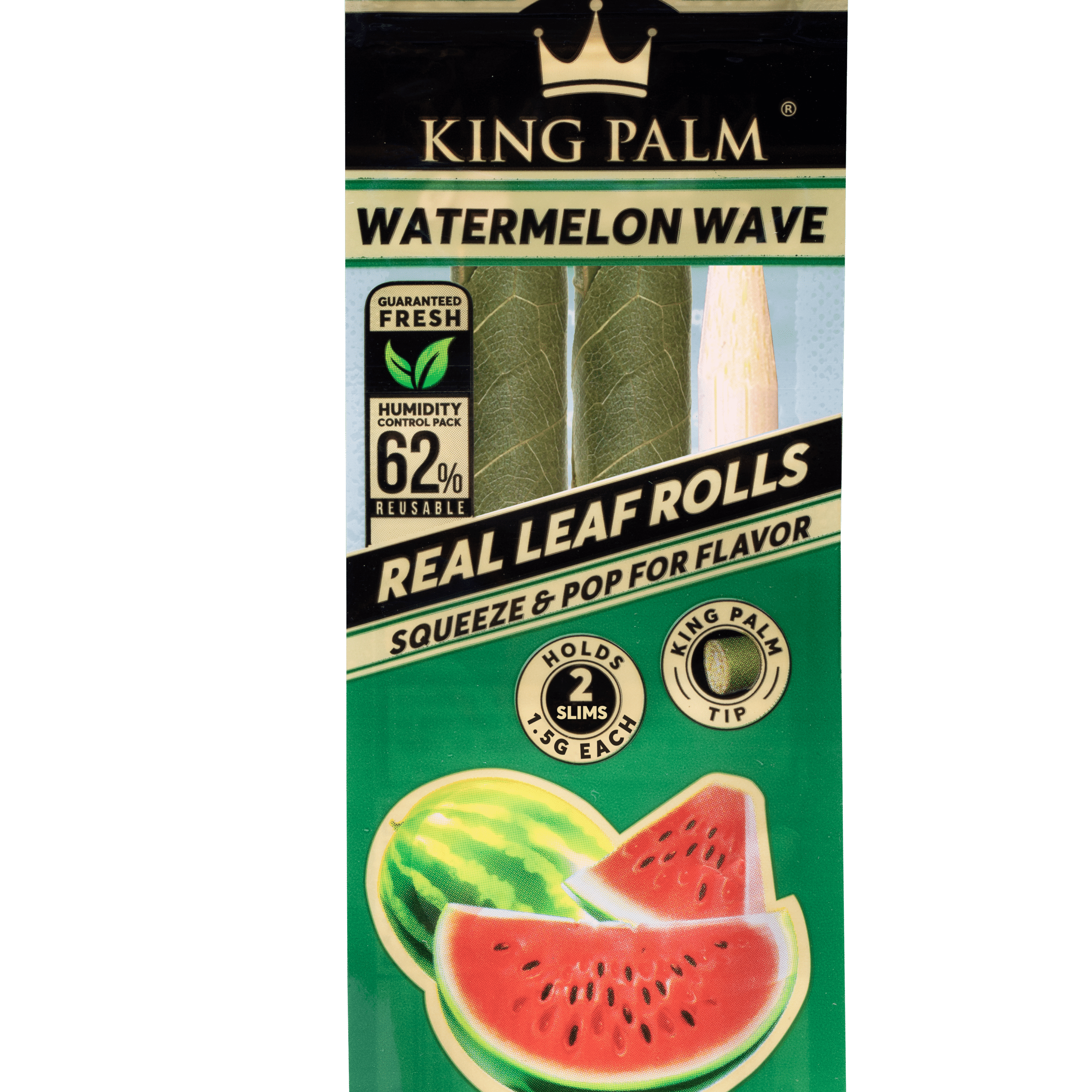 Photograph of product: King Palm | Watermelon Wave | Leaf Tubes | 2pk  Mini Roll