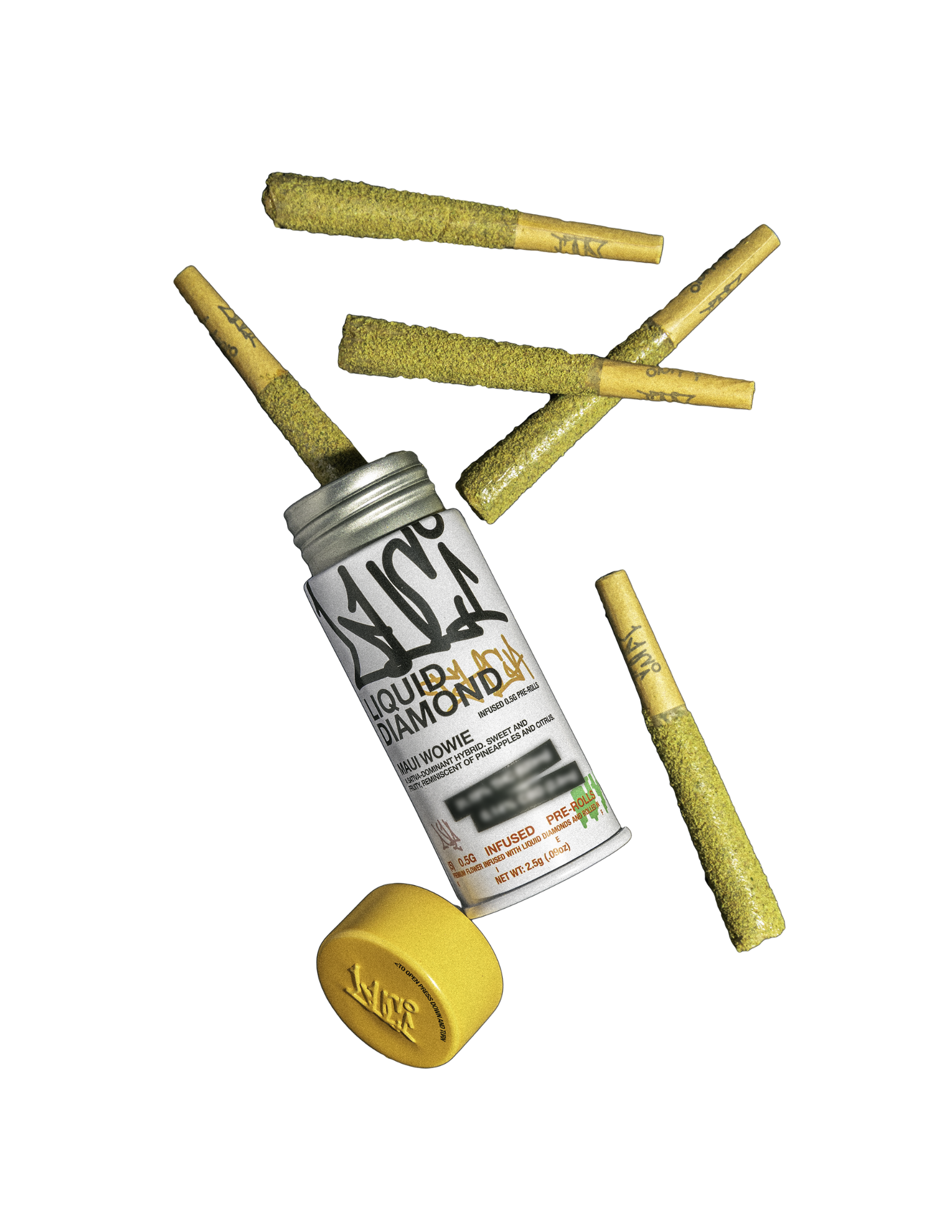 Photograph of product: Luci - Maui Waui Liquid Diamond Infused 5pk Preroll