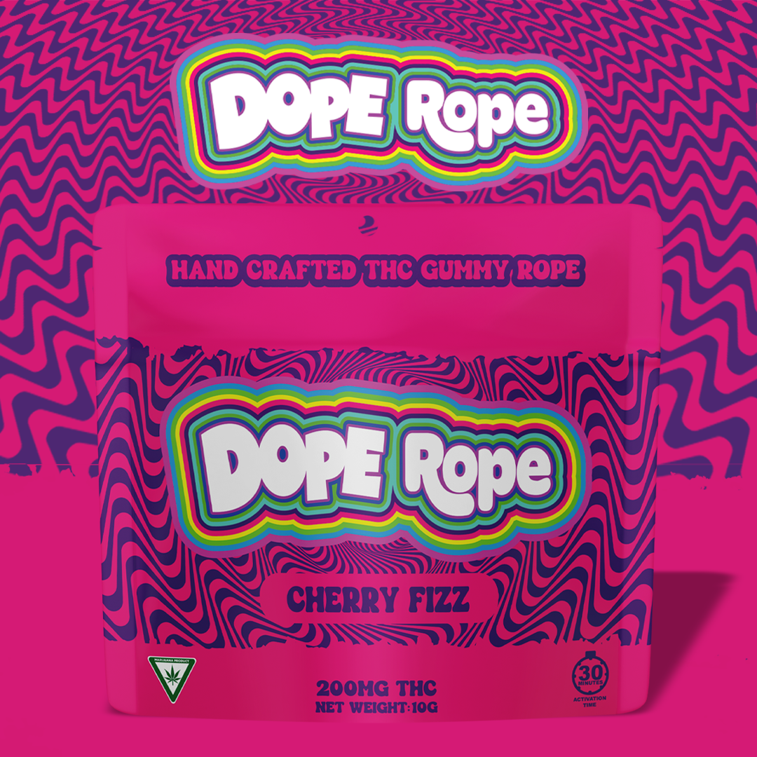 Photograph of product: Dope Rope - Cherry Fizz 200mg Gummy