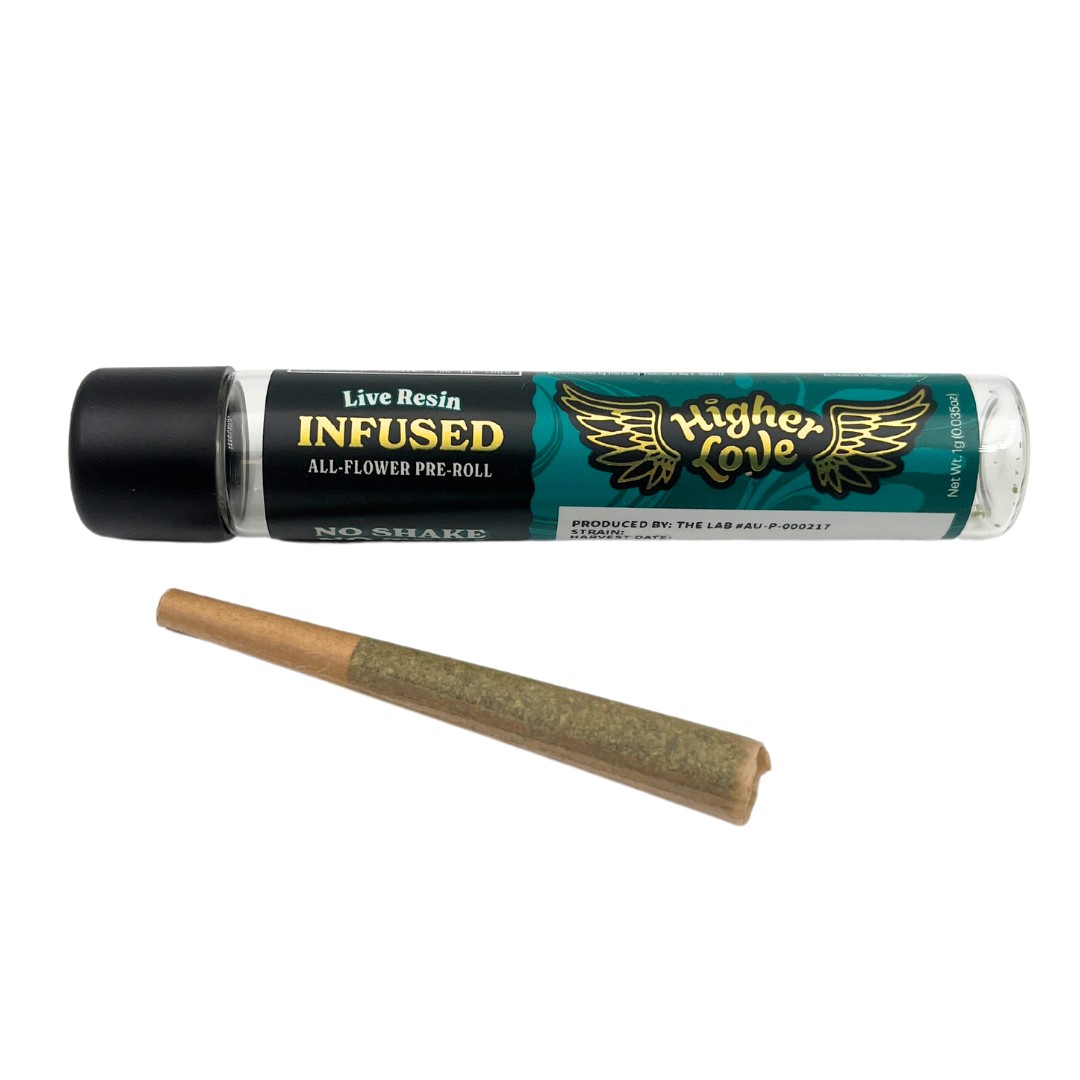 Photograph of product: Higher Love Black Magic Woman BUBBLE au chocolat Infused Pre-Roll | 1.2g