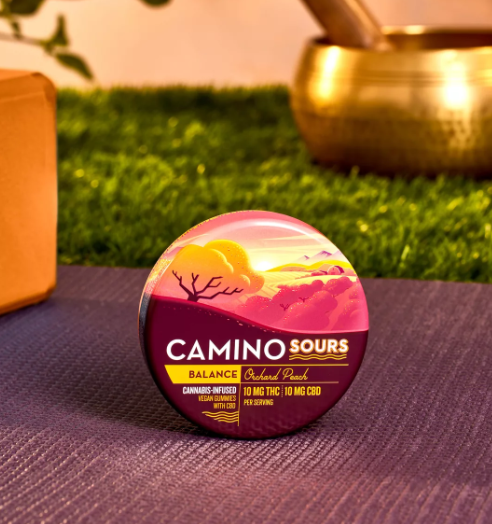 Photograph of product: Camino Sours | 100mg Balance Gummies | Orchard Peach