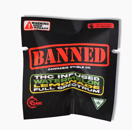 Photograph of product: Banned - 200MG Single Gummy - Watermelon Lemonade