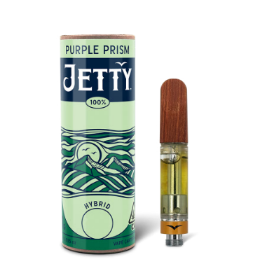 Photograph of product: Jetty Purple Prism Hybrid Vape Cart Live Resin