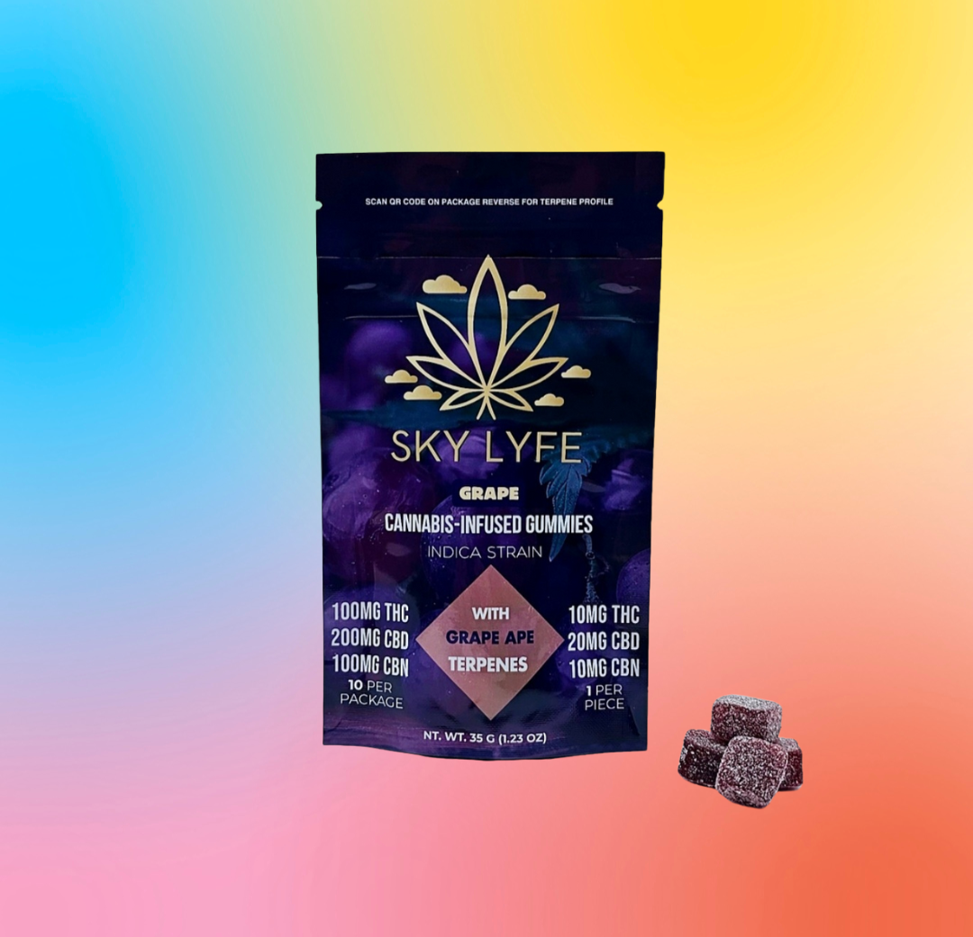 Photograph of product: Sky Lyfe | Grape Gummies | TH-oui/CBD/CBN | 400mg